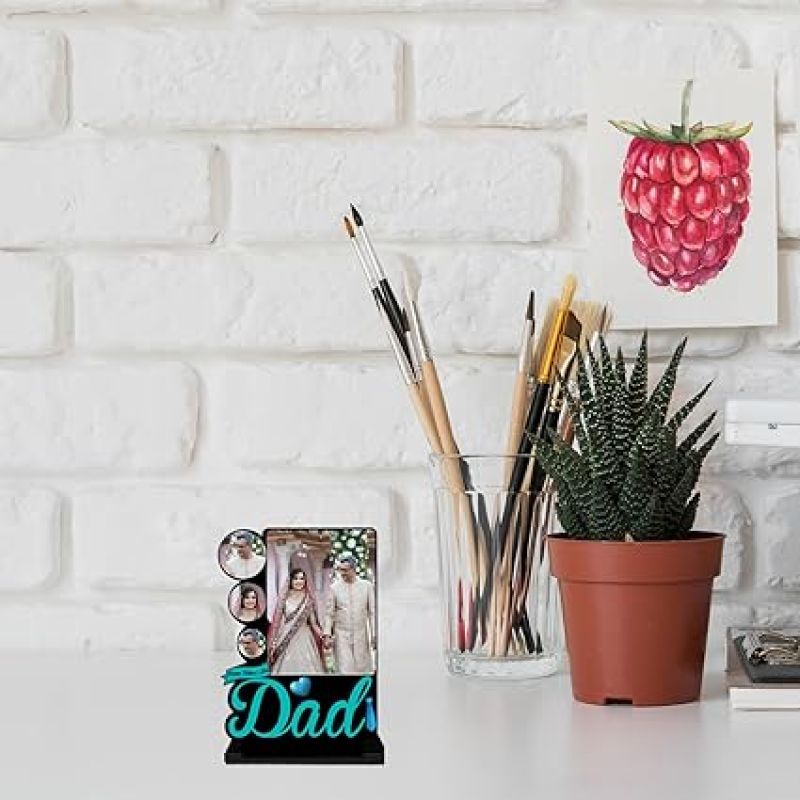 Personalized Father Daughter Together Photo Frame Table Top Gift for Fathers Day Gift for Daughter Wedding