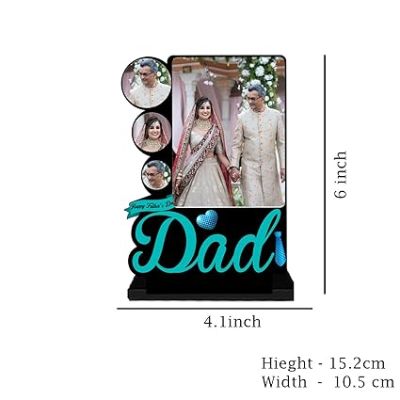 Personalized Father Daughter Together Photo Frame Table Top Gift for Fathers Day Gift for Daughter Wedding