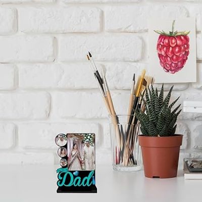 Personalized Father Daughter Together Photo Frame Table Top Gift for Fathers Day Gift for Daughter Wedding