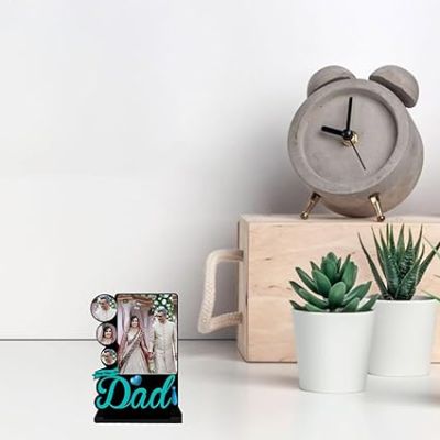 Personalized Father Daughter Together Photo Frame Table Top Gift for Fathers Day Gift for Daughter Wedding