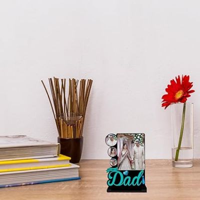 Personalized Father Daughter Together Photo Frame Table Top Gift for Fathers Day Gift for Daughter Wedding