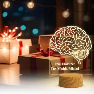 Personalized Psychologist Night Lamp with Warm White Light Customized with Name Thankyou Gift for Psychologist Doctor Clinic Decor Lamp