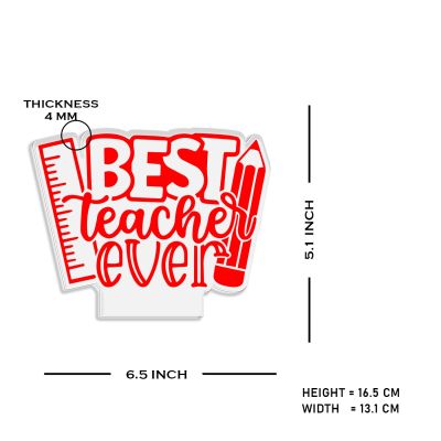 Best Teacher Ever Night Lamp with Multicolored Light Birthday Gift for Teachers by Students Teachers Day Gift Thankyou Gift for Madam & Sir