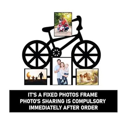 Cycle Shape Family Collage Photo Frame Gift for Family Home Wall Decor kids Room Decor