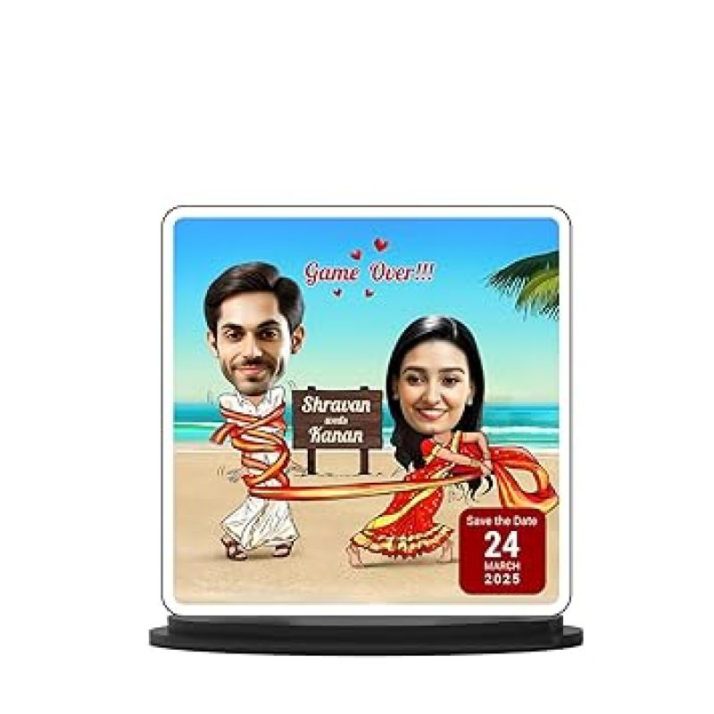 Couple Wedding Caricature Customized With Name, Date & Photo Weeding Invitations Caricature Best Wedding Gift for Friend Couple Wedding Decor Caricature
