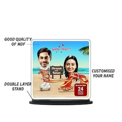 Couple Wedding Caricature Customized With Name, Date & Photo Weeding Invitations Caricature Best Wedding Gift for Friend Couple Wedding Decor Caricature