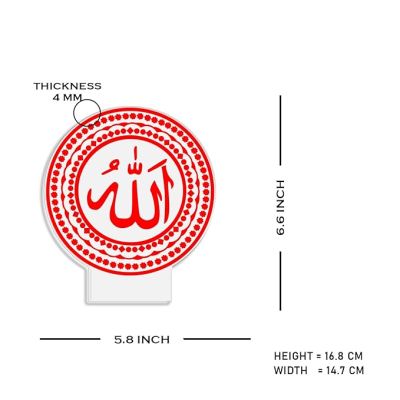 3D Illusion Allah Islamic Night Lamp with Multicolored Light Gift for Eid Mubarak, Muslim Wedding, Gift for Muslim Friend Blessing & Home Decor