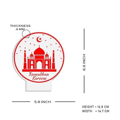 3D Illusion Taj Mahal Islamic Night Lamp with Warm White Light Gift for Eid Mubarak, Muslim Wedding, Gift for Muslim Friend Blessing & Home Decor