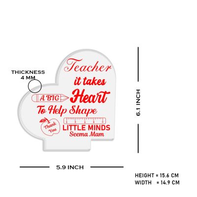 Teacher Night Lamp with Warm White Light Customized with Name Thankyou Gift for Teacher Teacher Appreciation Gift