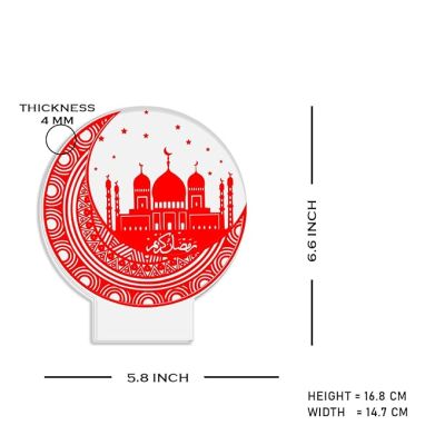 3D Illusion Taj Mahal Islamic Night Lamp with Multicolored Light Gift for Family Friend Relative Gift for Eid Mubarak