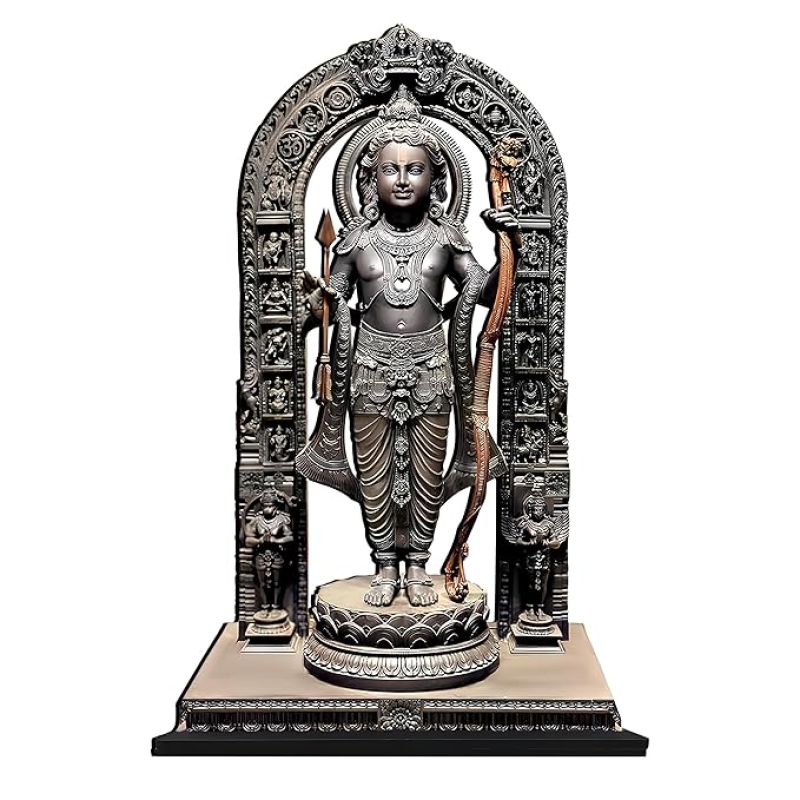 Ram Lalla Ayodhya Mandir MDF Cutout Festival Gift for Friend Mandir Home Decoration Showpiece Religious Gifts