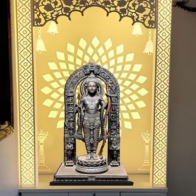 Ram Lalla Ayodhya Mandir MDF Cutout Festival Gift for Friend Mandir Home Decoration Showpiece Religious Gifts