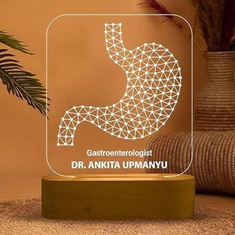Gastroenterologist Docter Night Lamp with Warm White Light Customized with Name Birthday & Thankyou Gift for Doctor Gift for Future Doctor & Clinic Decor