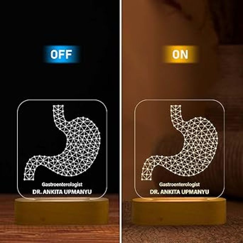 Gastroenterologist Docter Night Lamp with Warm White Light Customized with Name Birthday & Thankyou Gift for Doctor Gift for Future Doctor & Clinic Decor