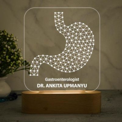 Gastroenterologist Docter Night Lamp with Warm White Light Customized with Name Birthday & Thankyou Gift for Doctor Gift for Future Doctor & Clinic Decor