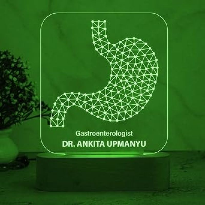 Gastroenterologist Docter Night Lamp with Multicolored Light Customized with Name Birthday & Thankyou Gift for Doctor Gift for Future Doctor & Clinic Decor