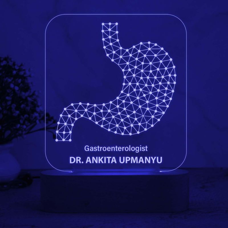 Gastroenterologist Docter Night Lamp with Multicolored Light Customized with Name Birthday & Thankyou Gift for Doctor Gift for Future Doctor & Clinic Decor