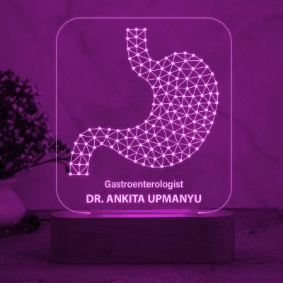 Gastroenterologist Docter Night Lamp with Multicolored Light Customized with Name Birthday & Thankyou Gift for Doctor Gift for Future Doctor & Clinic Decor