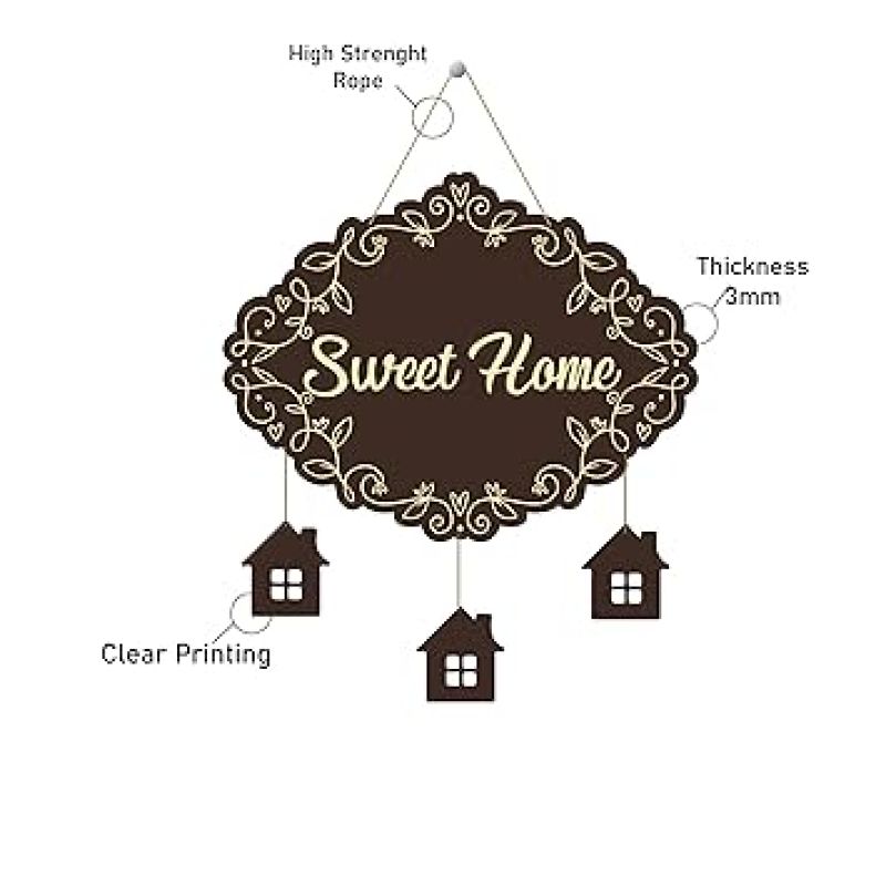 Sweet Home Mdf Wall Hanging  Home, Living, Hall, Bedroom &Office Decoration Wall Hanging New Home Decor Stylish Artworks Wall Hanging Gift Items