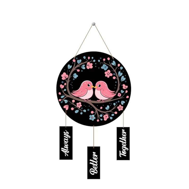 Always Better Together with Two Bird Wall Hanging Garden Balcony Office Cafe Decorative Stylish Artworks Wall Hanging Gift Item