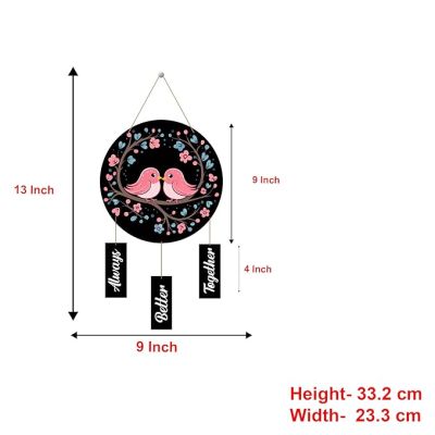 Always Better Together with Two Bird Wall Hanging Garden Balcony Office Cafe Decorative Stylish Artworks Wall Hanging Gift Item