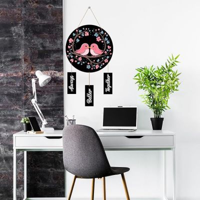 Always Better Together with Two Bird Wall Hanging Garden Balcony Office Cafe Decorative Stylish Artworks Wall Hanging Gift Item