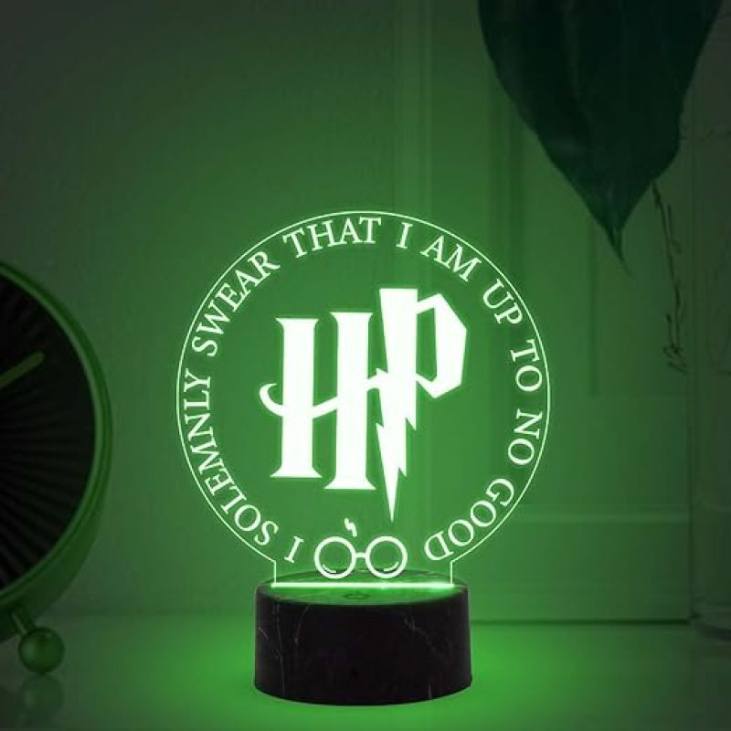 3D Illusion Harry Porter Night Lamp with Multicolored Light Birthday Gift for Kids