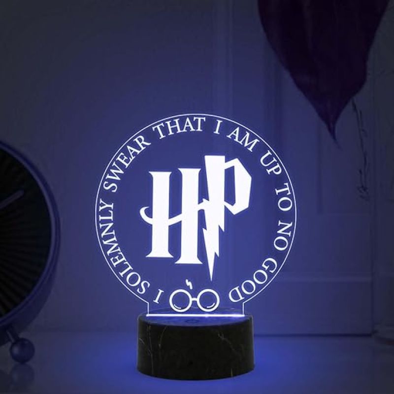 3D Illusion Harry Porter Night Lamp with Multicolored Light Birthday Gift for Kids