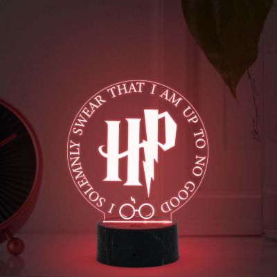 3D Illusion Harry Porter Night Lamp with Multicolored Light Birthday Gift for Kids