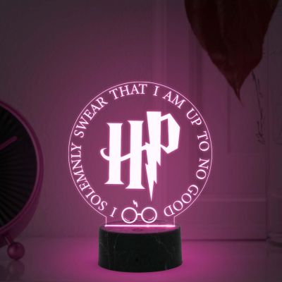 3D Illusion Harry Porter Night Lamp with Multicolored Light Birthday Gift for Kids