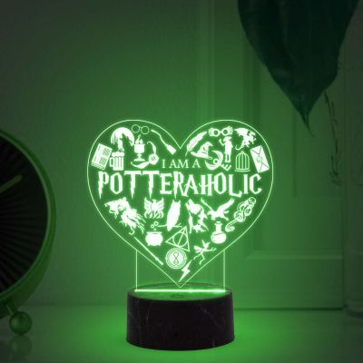 3D Illusion Harry Porter Night Lamp with Multicolored Light Birthday Gift for Kids