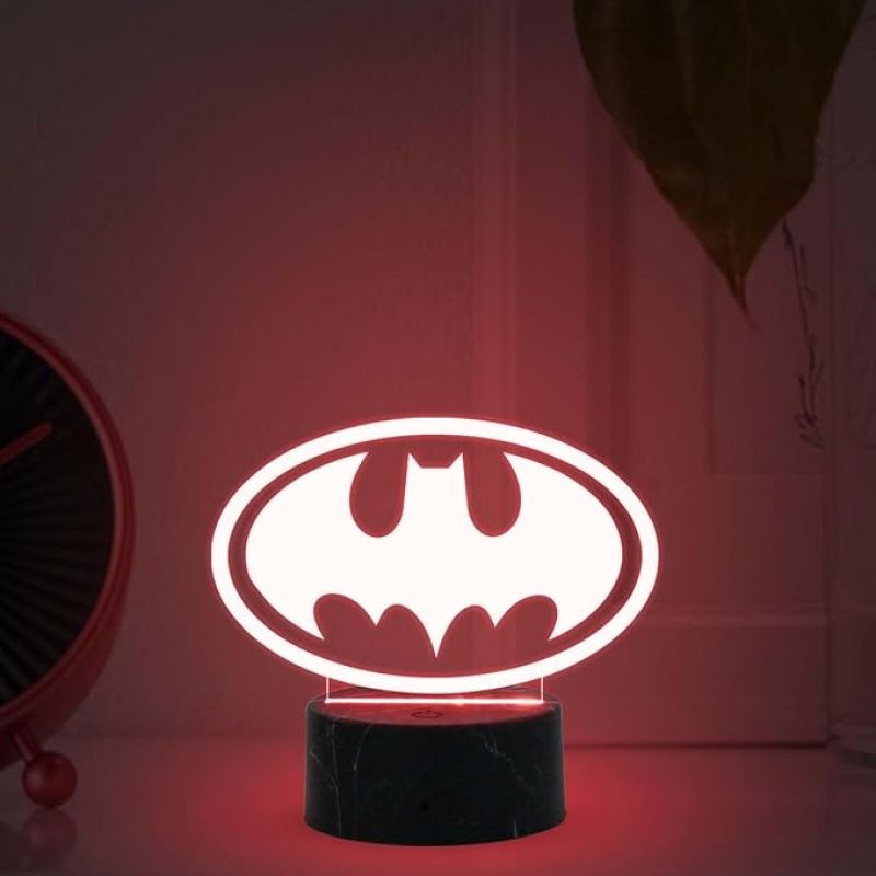 3D Illusion Batman Avengers Night Lamp with Multicolored Light Birthday Gift for Marvel Fans Kids Room Decor Gift for Avengers Lovers