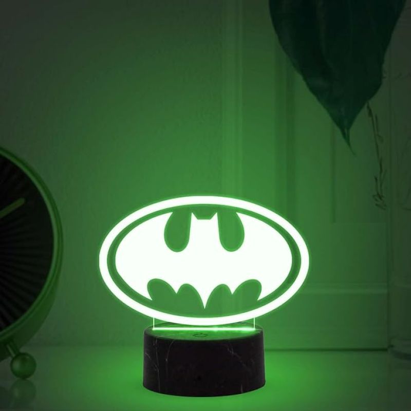 3D Illusion Batman Avengers Night Lamp with Multicolored Light Birthday Gift for Marvel Fans Kids Room Decor Gift for Avengers Lovers