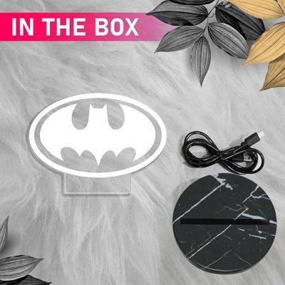 3D Illusion Batman Avengers Night Lamp with Multicolored Light Birthday Gift for Marvel Fans Kids Room Decor Gift for Avengers Lovers