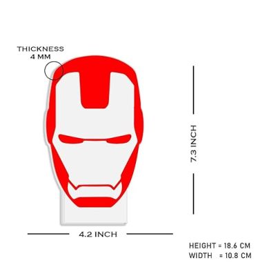 3D Illusion Iron Man Avengers Night Lamp with Warm White Light Birthday Gift for Marvel Fans Kids Room Decor Gift for Avengers Lovers