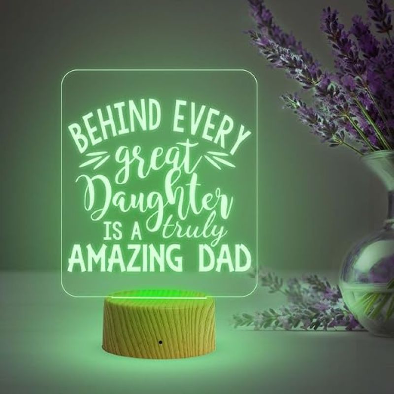 Amazing Dad Night Lamp with Multicolored Light Birthday Gift for Dad from Daughter Son Gift for Fathers Day & Home decor