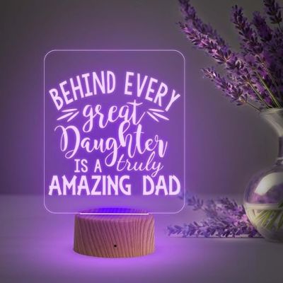 Amazing Dad Night Lamp with Multicolored Light Birthday Gift for Dad from Daughter Son Gift for Fathers Day & Home decor