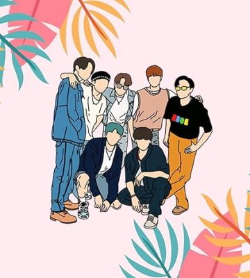 BTS Army Member Fridge Magnet Gift for BTS Lover & Kids Room Home, Cafe, Kitchen & Office Decoration