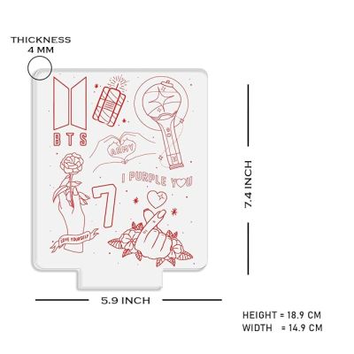 3D Illusion BTS Army Night Lamp with Warm White Light Gift for Kids Girls, Teen Girl,  Friends, Girlfriend Gift for BTS Fans & Lover