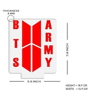 3D Illusion BTS Army Night Lamp with Warm White Light Gift for BTS Fan & Lover Gift for Teen Girl & Room Decor