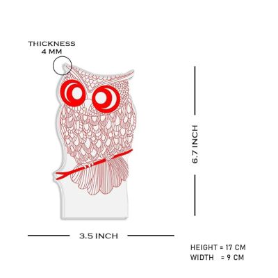 3D Illusion Owl Night Lamp with Warm White Light Gift for Bedroom Home Living Kids Room Decor