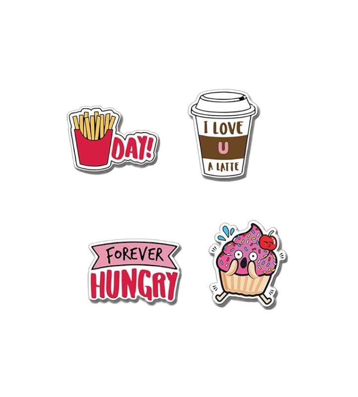 Fast Food Fridge Magnet Stickers Home, Cafe, Kitchen & Refrigerator Decoration Gift for Food Lover
