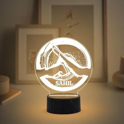 3D Illusion Karate Sport Night Lamp with Warm White Light Customized with Name Birthday Gift for Teacher, Friend, Karate Player,