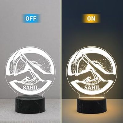 3D Illusion Karate Sport Night Lamp with Warm White Light Customized with Name Birthday Gift for Teacher, Friend, Karate Player,