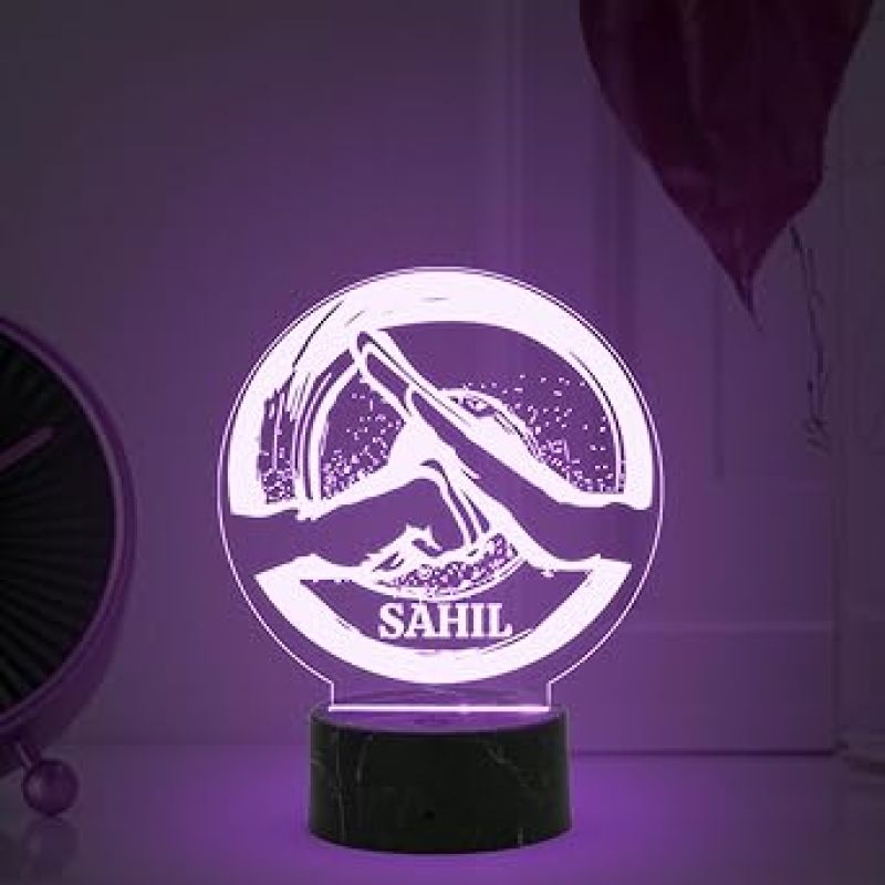 3D Illusion Karate Sport Night Lamp with Multicolored Light Customized with Name Birthday Gift for Teacher, Friend, Karate Player,
