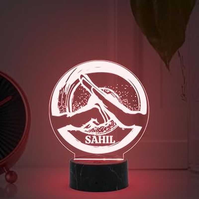 3D Illusion Karate Sport Night Lamp with Multicolored Light Customized with Name Birthday Gift for Teacher, Friend, Karate Player,