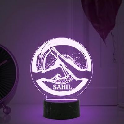 3D Illusion Karate Sport Night Lamp with Multicolored Light Customized with Name Birthday Gift for Teacher, Friend, Karate Player,