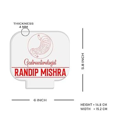 Nephrologist Doctor Desk Name Plate Night Lamp with Warm White Light Customized with Name Gift for Stomach Doctors Ideal for Home Office Clinic Decor