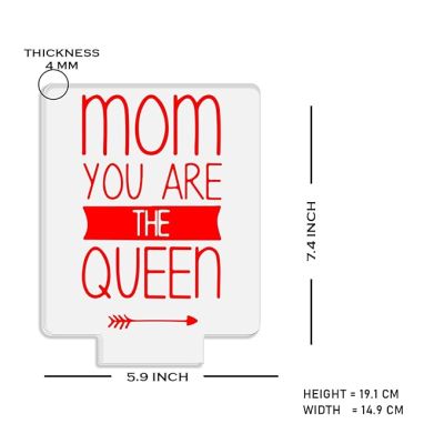 Mom You Are The Queen Text Night Lamp with Automatic Color Changing Light Mothers Day Gift for Mom Thank You Gift for Mom Surprise Gift for Mom