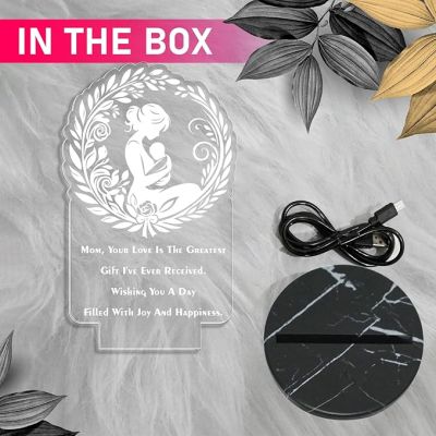 Wishing You A Day Filled With Joy And Happiness Engraved Night Lamp with  Automatic Color Changing Light Mothers Day Gift for Mom Thank You Gift for Mom Surprise Gift for Mom
